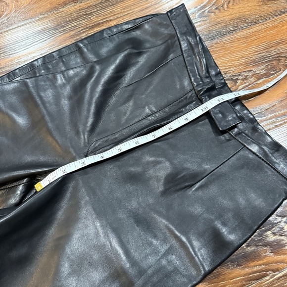 Vintage Siena Studio Leather Pants Women's Size 2 High Waist Straight Leg Black - Picture 4 of 7
